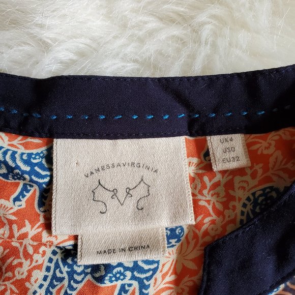 Anthro Vanessa Virginia Honore Tiger Print Top XS - Picture 10 of 14